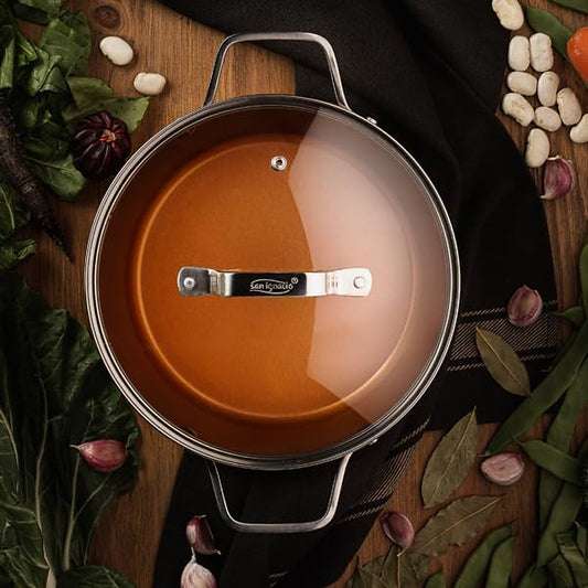 San Ignacio - Cacerola con tapa 20cm 2,4L aluminio forjado inducción, colección Origen