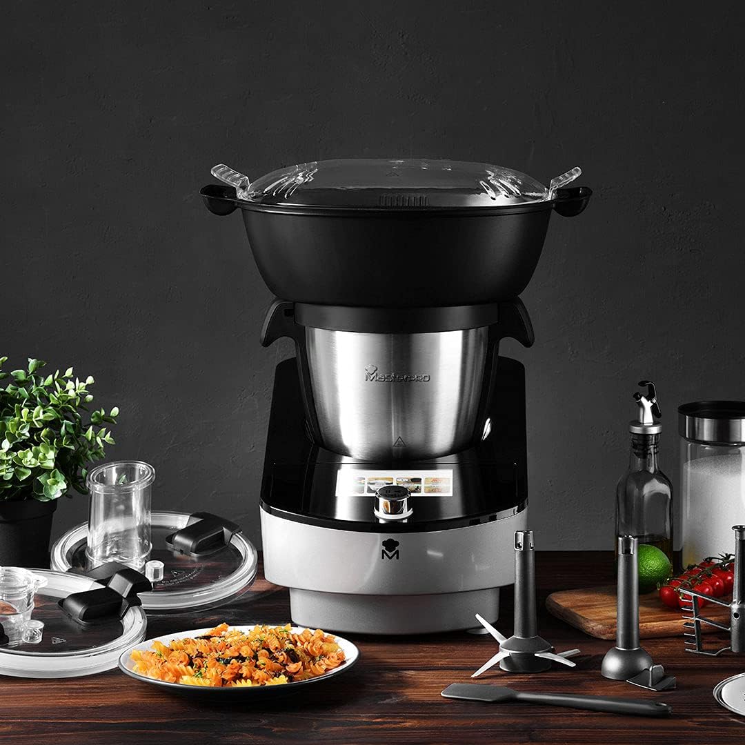 Masterpro Robot de Cocina Táctil- MultiCooker Touch 3,5L, Multifunción, 9 Programas