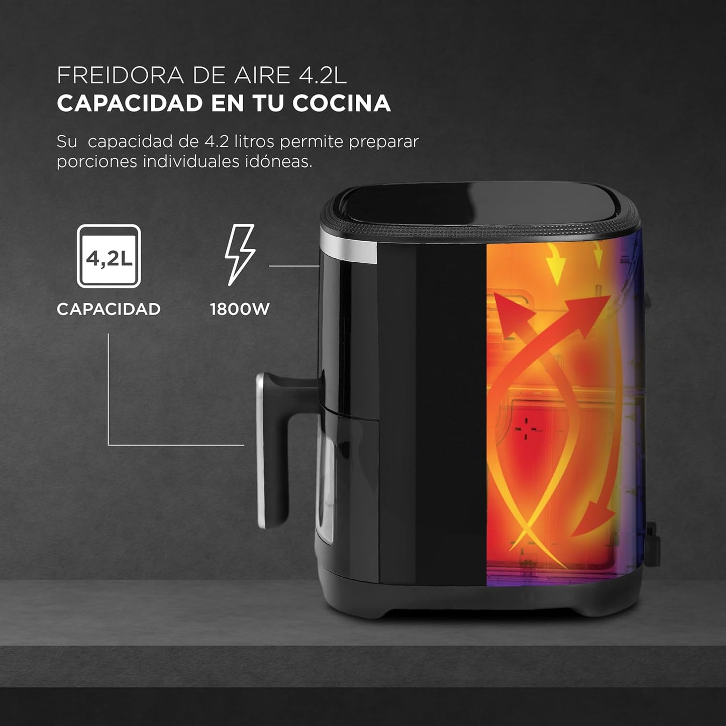 MasterPro ROCKET 420 - Freidora de Aire 1300W 4.2L