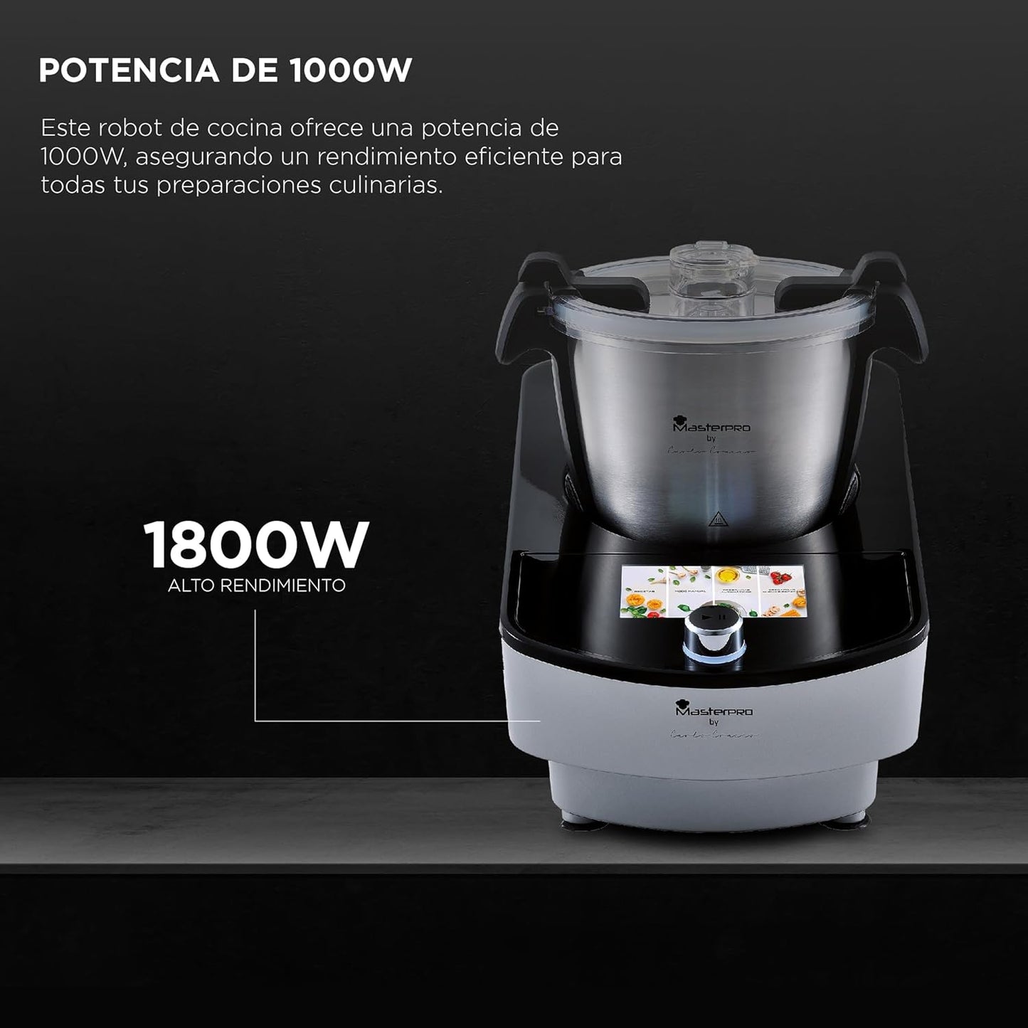 MasterPRO BY CARLO CRACCO - Robot de Cocina 1000W 3.5L