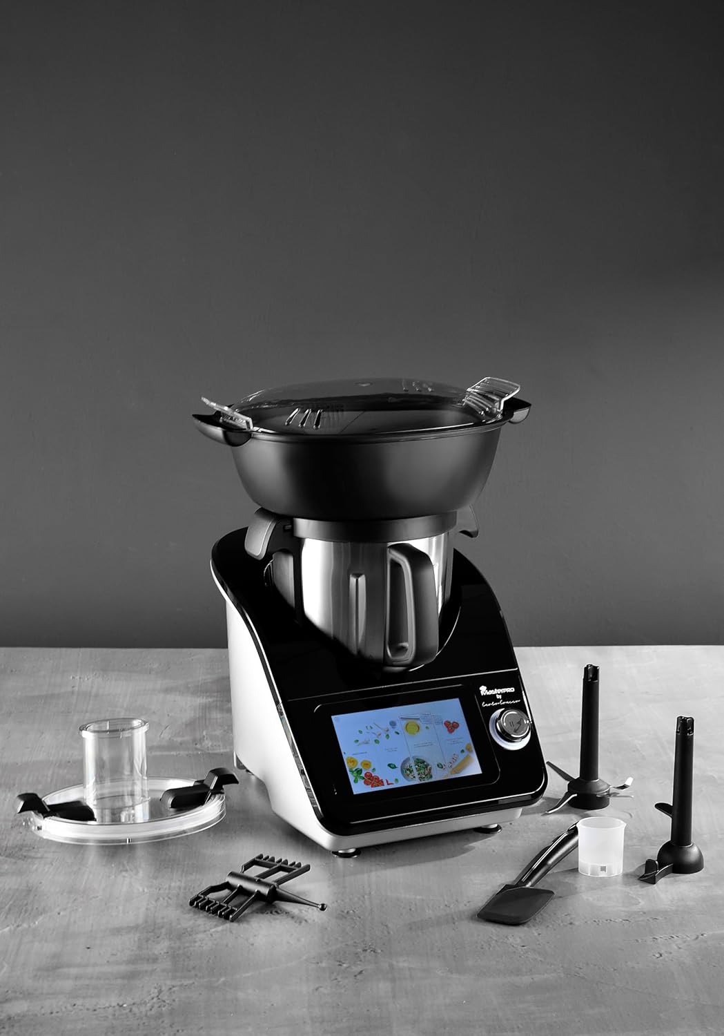 MasterPRO BY CARLO CRACCO - Robot de Cocina Multifunción 1000W - Recipiente Inox 4.5L