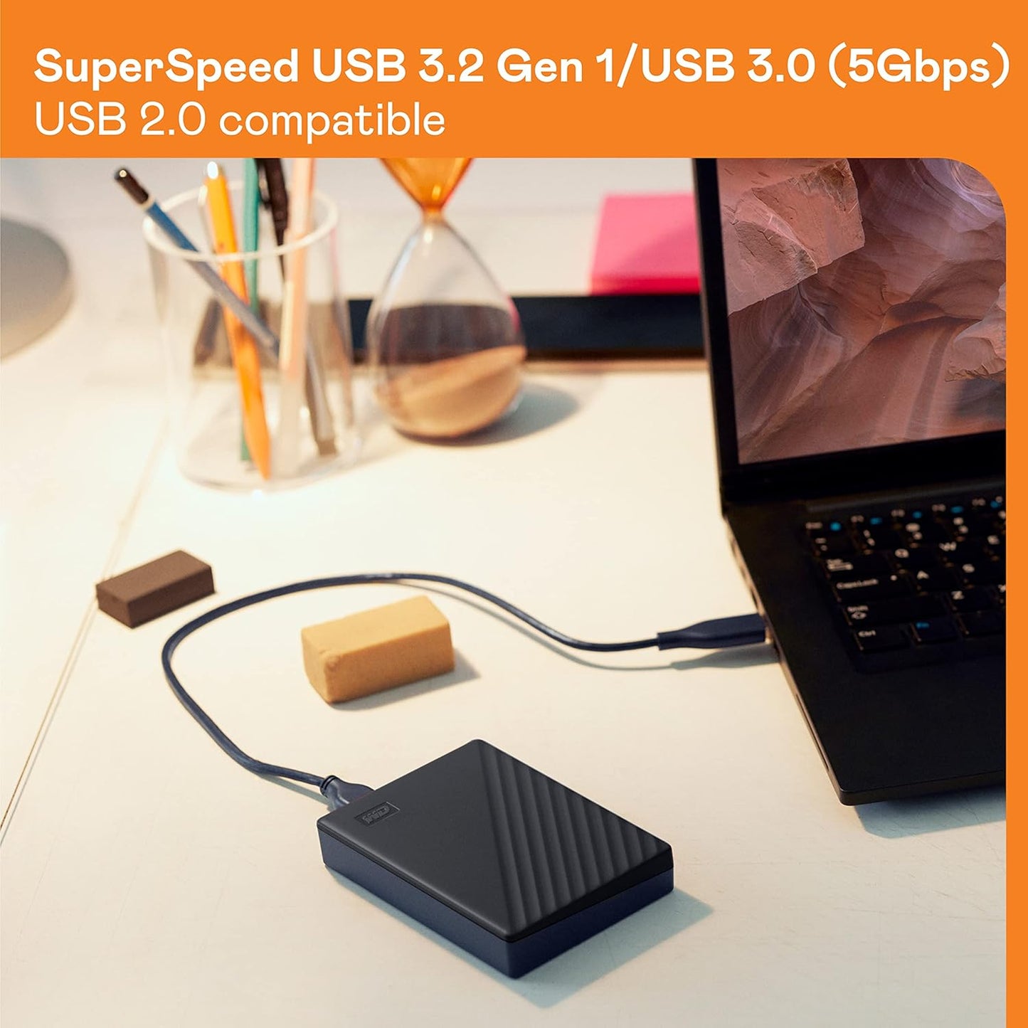 WD 6TB My Passport Disco Duro Externo Portátil, USB 3.2 Gen 1/USB 3.0