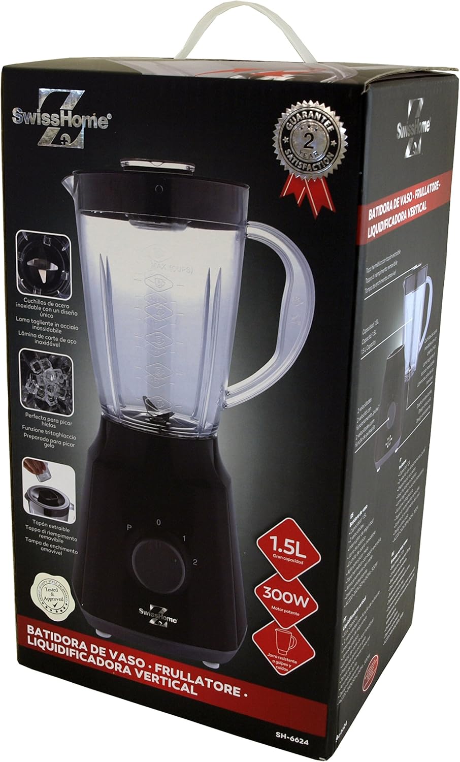 Swiss Home Batidora de Vaso 1.5 L