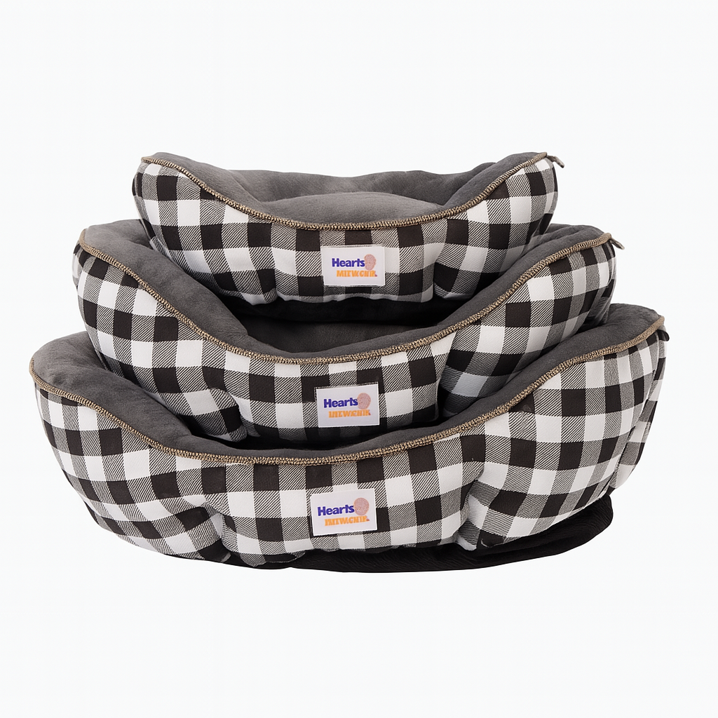 CAMA PARA MASCOTAS CIRCULAR CLASSIC LINE L:75X60X25CM HEARTS & HOM