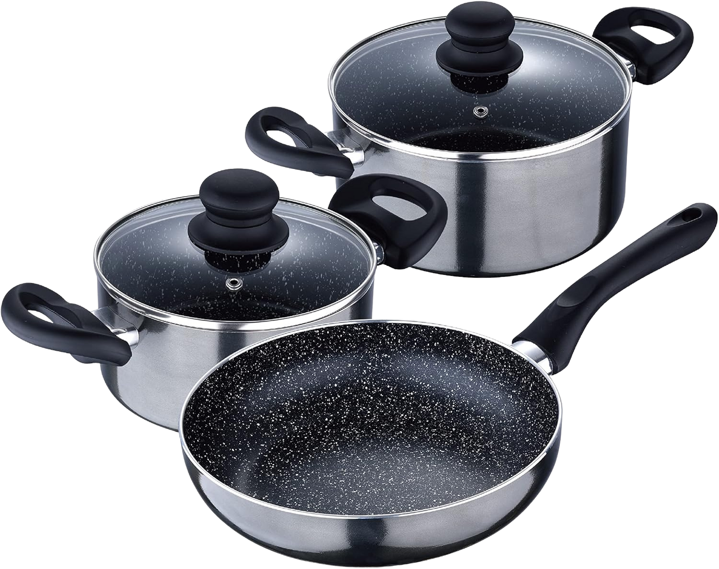 SAN IGNACIO Soria | Cacerolas de Cocina | Set de 5 piezas | Fabricadas con Aluminio Prensado