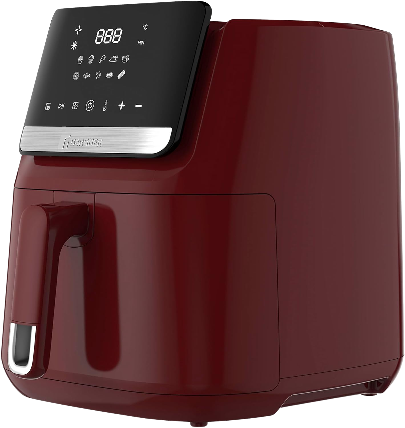 BERGNER MAROON - Freidora de Aire 1600W 6.5L - 10 Programas