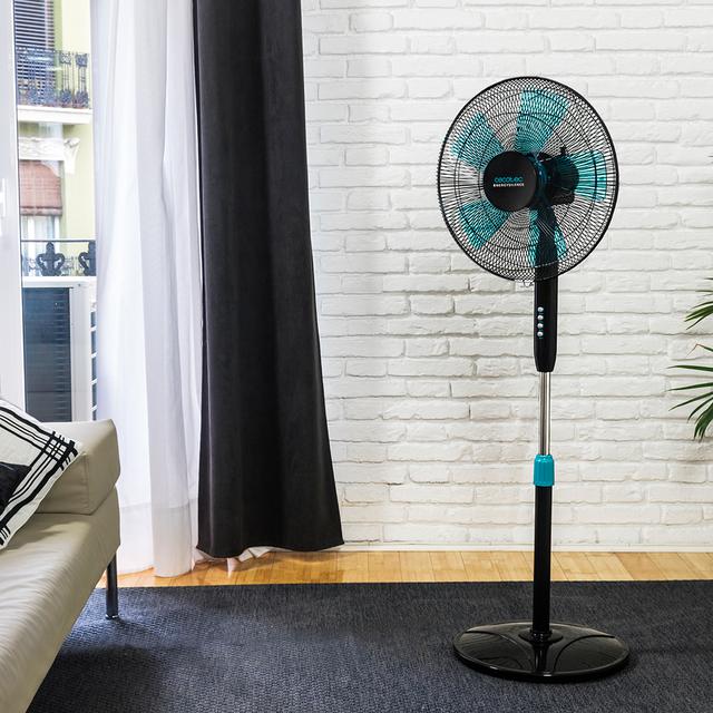 EnergySilence 510. Ventilador de Pie, 40 W, 5 Aspas de 40 cm de diámetro, Oscilante, 3 Velocidades