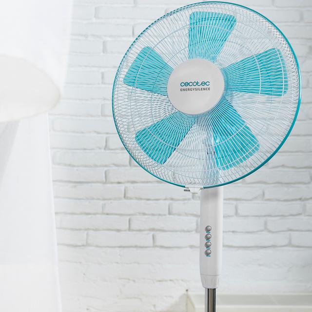 EnergySilence 500 Ventilador de Pie. 40 W, 5 Aspas de 40 cm de diámetro, Oscilante, 3 Velocidades