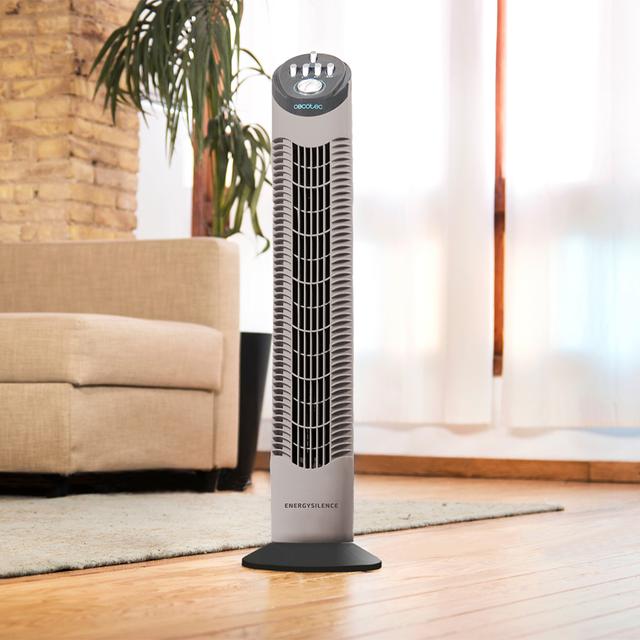 EnergySilence 790 Skyline. Ventilador de Torre con Temporizador, 50 W, 30'' (76cm) de Altura