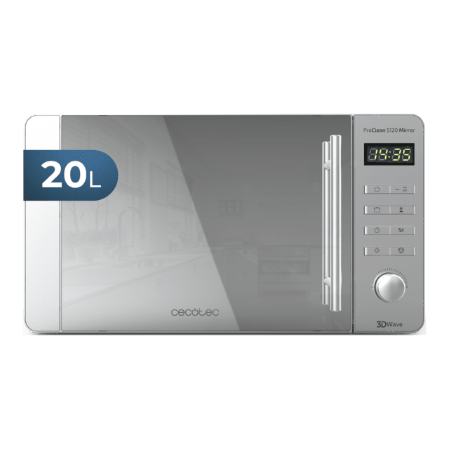 ProClean 5120 Inox. Microondas de 700 W, Grill 800 W, Capacidad 20 L