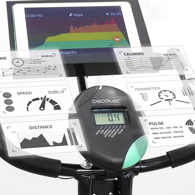 X-Bike Pro. Bicicleta Estática Plegable con Volante de Inercia de 2,5 Kg y Sistema Silence Fit