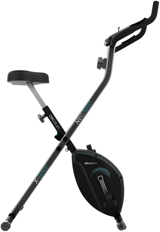 Cecotec Bicicleta Estática Plegable con Volante de Inercia de 3 Kg Drumfit X-Bike 3000 Neo,