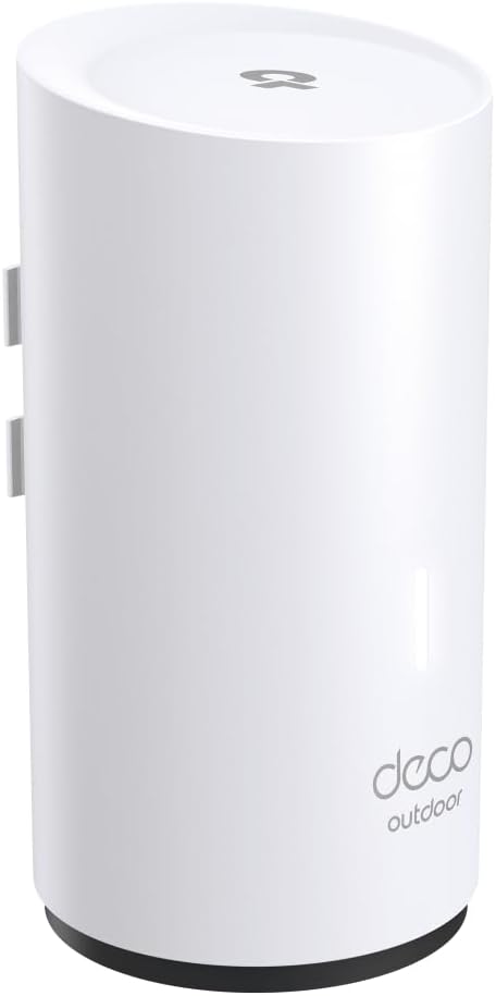 TP-Link Deco X50-Outdoor (1-Pack) - Sistema WiFi 6 AI Mesh, AX3000 Doble Banda 2.4 GHz/5 GHz,4k, Cobertura hasta 232 m2, 2X Puertos GigabIt por Unidad, Certificado como Resistente al Agua