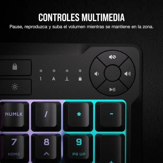 Corsair K55 CORE RGB Teclado Gaming Retroiluminado Negro