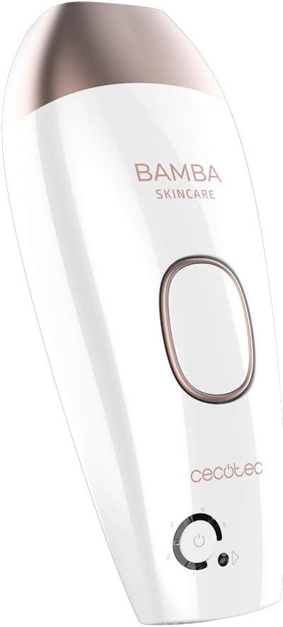 Cecotec Depiladora IPL Bamba SkinCare IPL Quartz. Luz pulsada 120.000 disparos, Lámpara de Cuarzo, Sensor para detección de piel, Diseño compacto