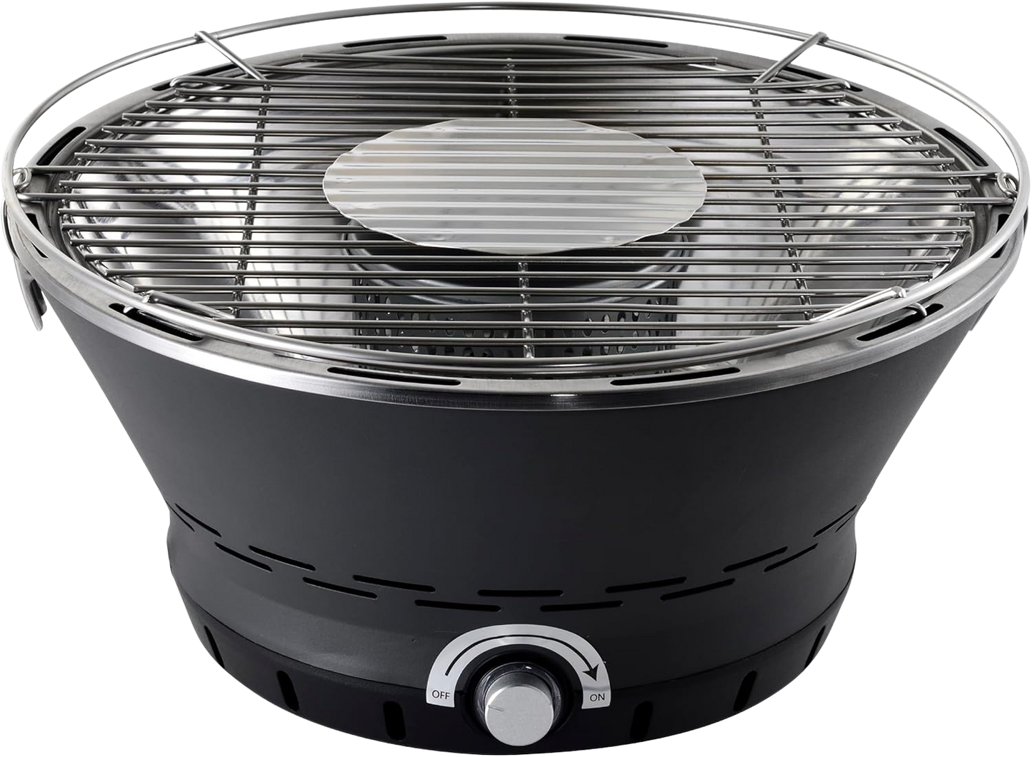 BERGNER Barbacoa de mesa de carbón con ventilador eléctrico