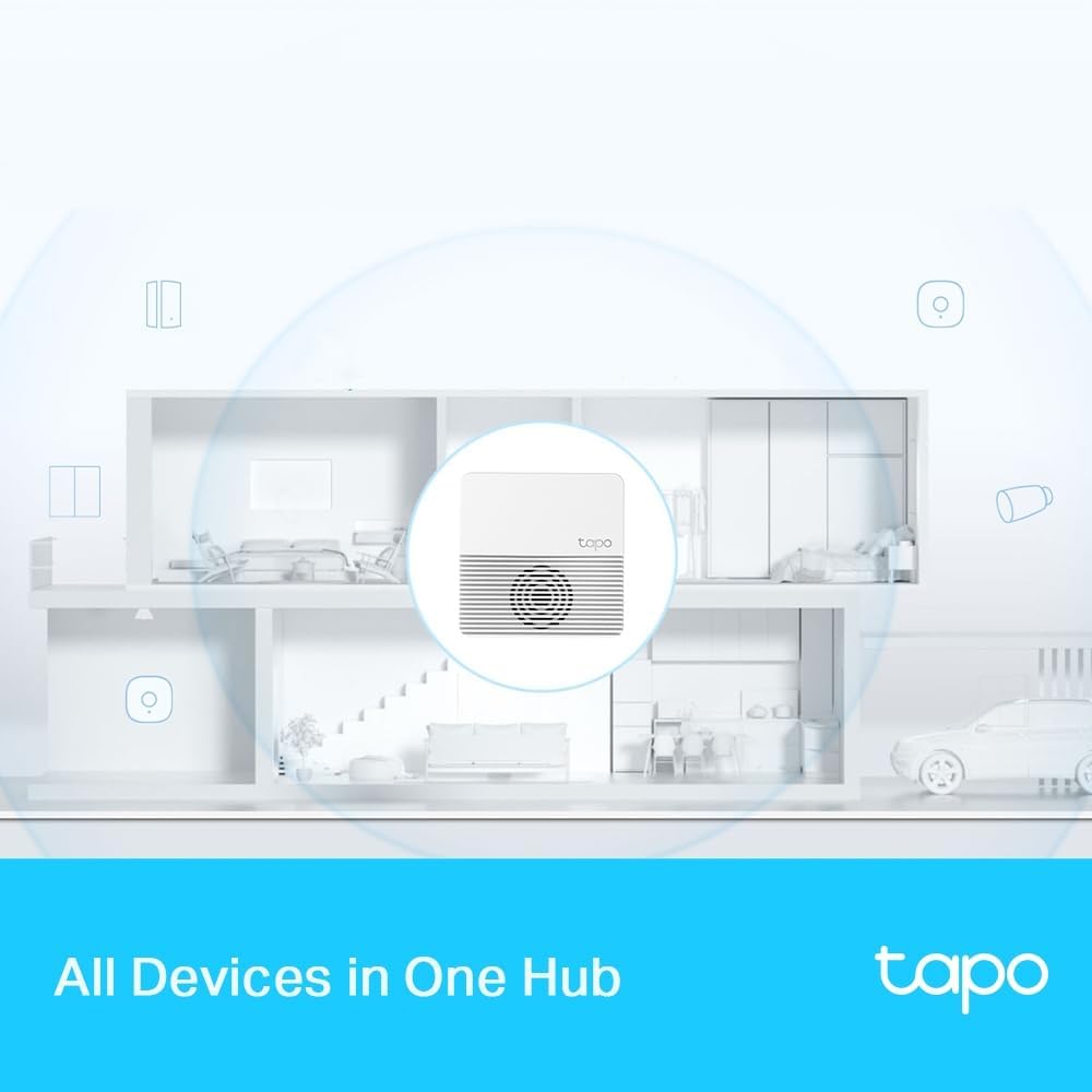 TP-Link Tapo H200 Smart Hub Enlace a WiFi hasta 64 Dispositivos,Compatible con Tapo C420, Tapo C400, Tapo D230 y más, Plug & Play,con 19 Tonos, Control Inteligente centralizado Hogar