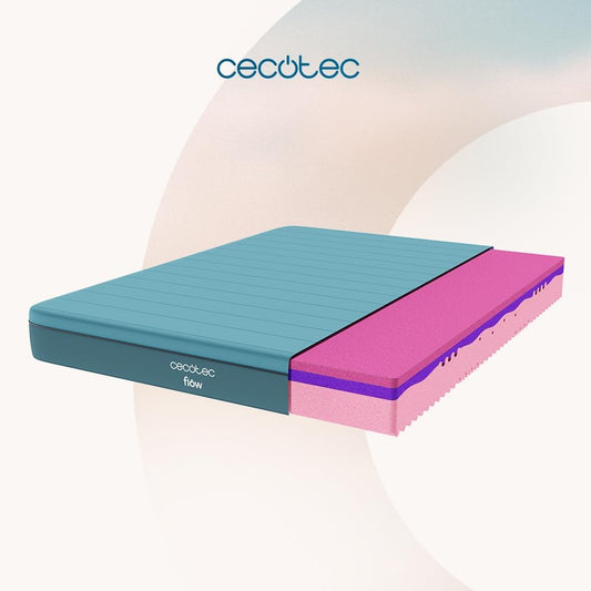 Cecotec Colchón Viscoelástico y Enfundable Flow Genuine 90x200