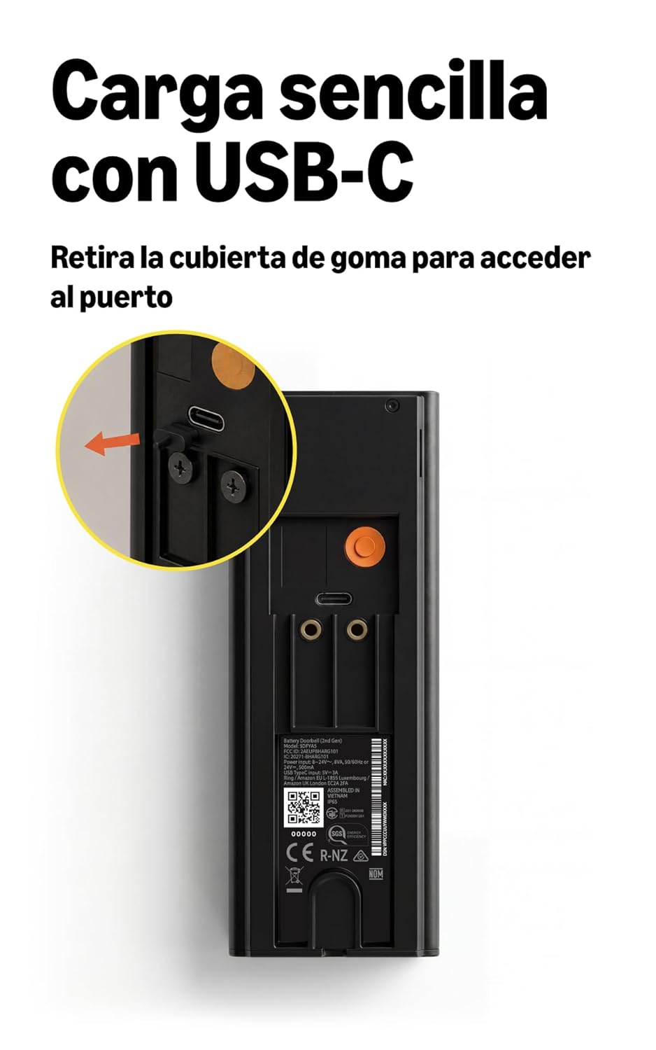 Ring Videotimbre con batería (Battery Video Doorbell)