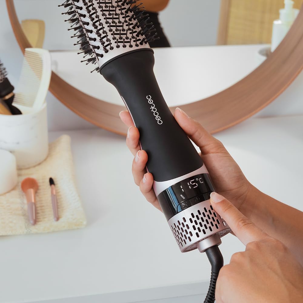 Cecotec Cepillo de Aire 5 En 1 Ceramiccare Unique Triangle. Potencia 1200W, Cabezal Cerámico, 5 En 1, Cable 360º, Tecnología Iónica, Peinados Rápidos, Sin Frizz, Estilo Profesional, Volumen Radiante