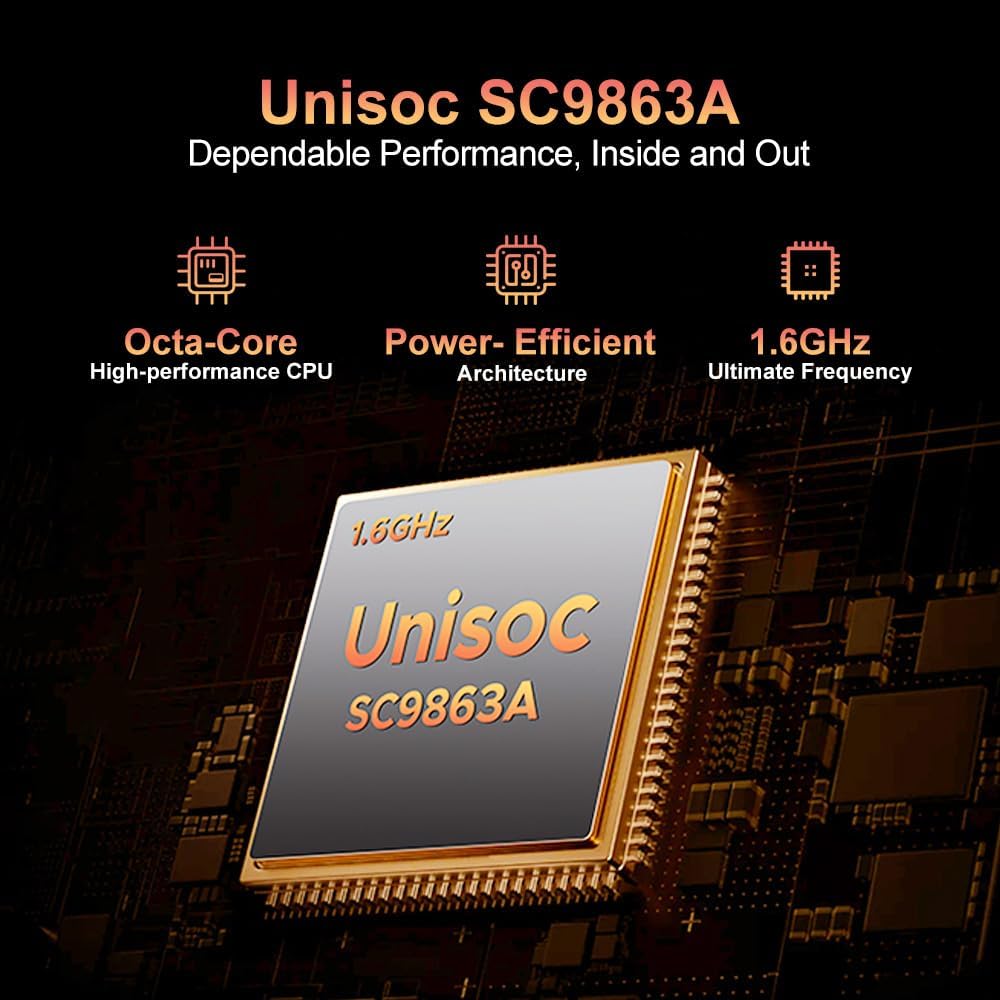 Fire 5 Móvil Resistente 4G, 13000mAh 10W, Android 15 Móvil Irrompible,6.6''HD+90Hz, 16MP+8MP AI Cámara, 12GB+64GB/2TB