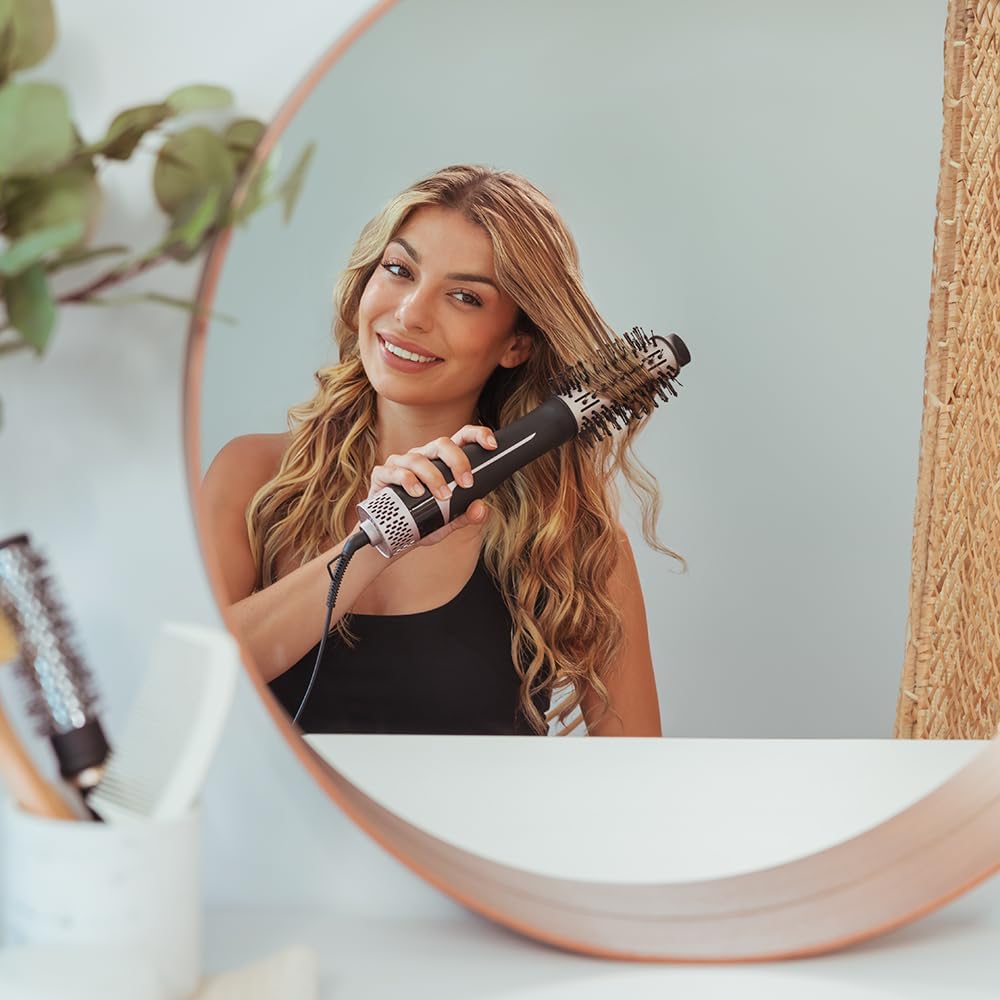 Cecotec Cepillo de Aire 5 En 1 Ceramiccare Unique Triangle. Potencia 1200W, Cabezal Cerámico, 5 En 1, Cable 360º, Tecnología Iónica, Peinados Rápidos, Sin Frizz, Estilo Profesional, Volumen Radiante