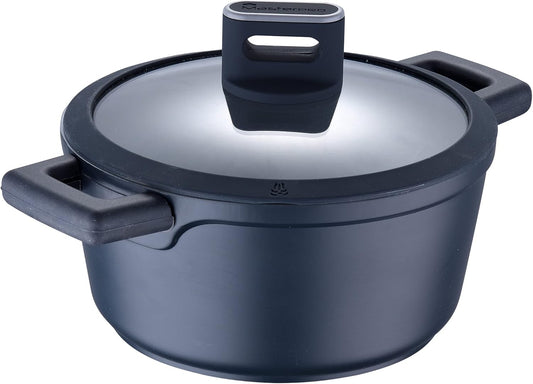 CACEROLA 24X12CM ALUMINIO FUNDIDO C/TAPA IND INDIGO MP