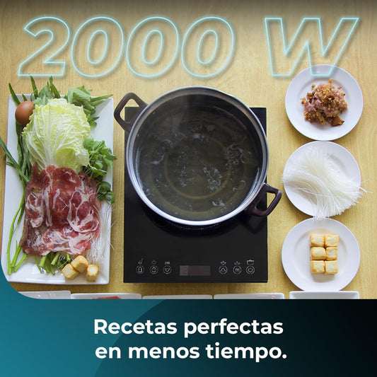 Cecotec Placa de Inducción Portátil 1 Fuego Full Magma Slim