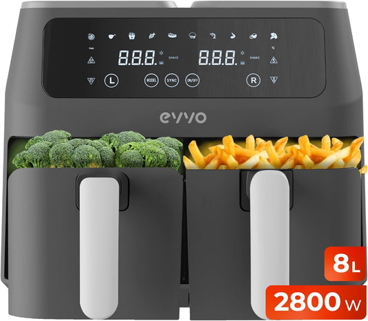 EVVO Freidora Sin Aceite Tasty Fryer 8L - Air Fryer con 2800W