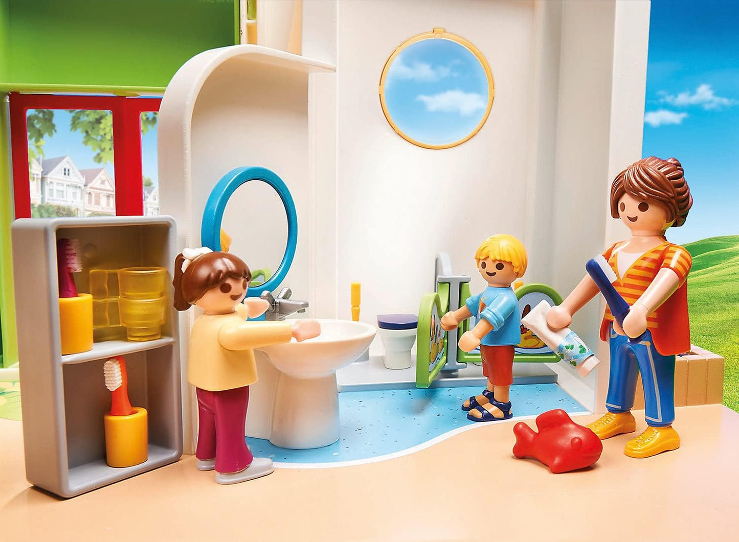 PLAYMOBIL 70280 City Life Guardería Arcoíris con Efectos de luz y Sonido, A Partir de 4 años, Multicolor