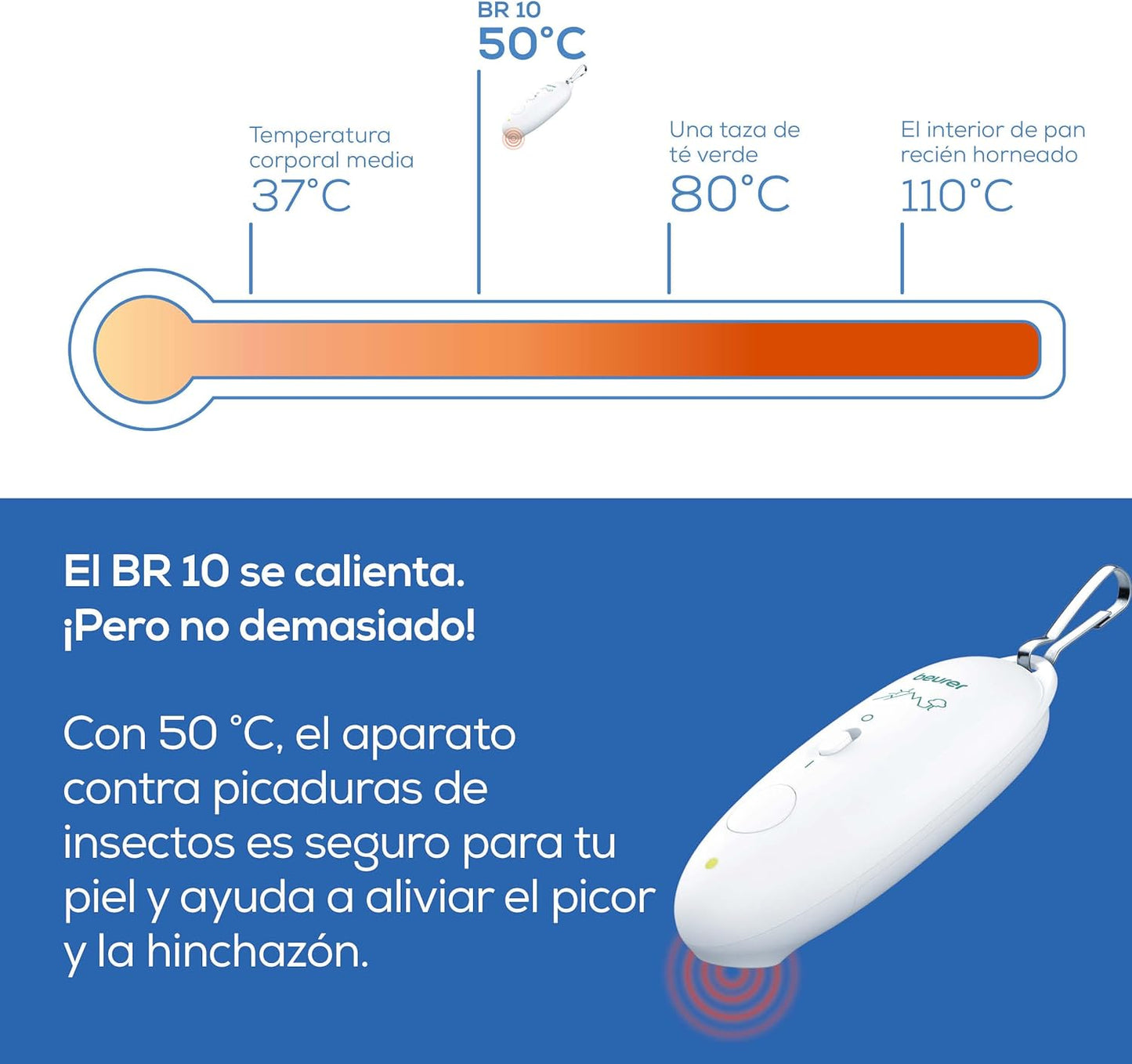 Beurer BR 10 Aparato contra picaduras de insectos, para el tratamiento de mordeduras y picaduras de insectos