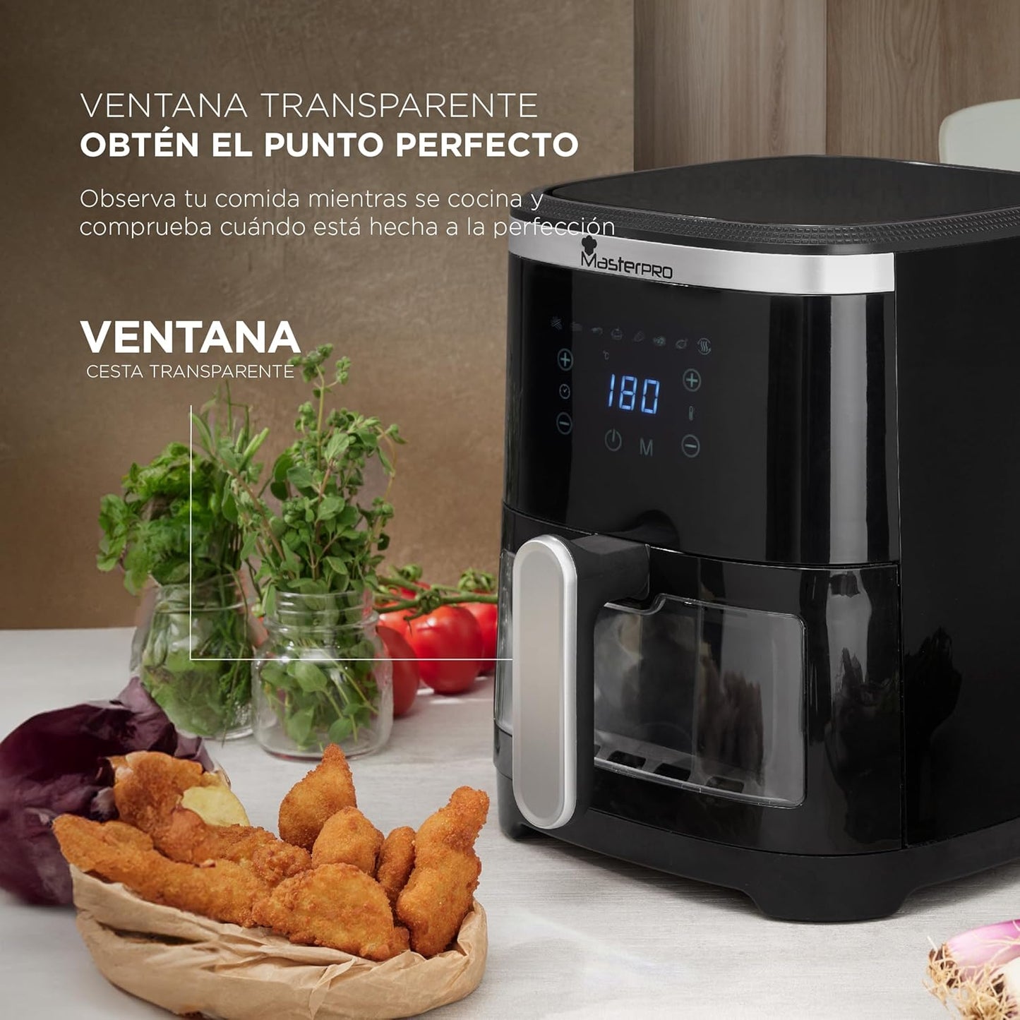 FREIDORA DE AIRE 1300W 4.2L 8 PROGRAMAS ROCKET 420 MP