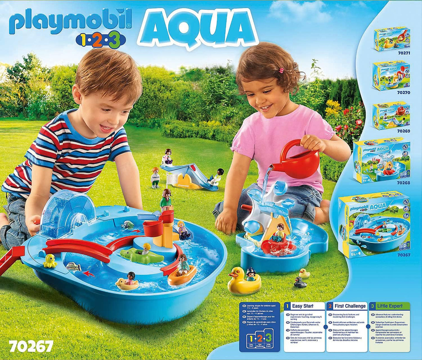 PLAYMOBIL 1,2,3 Aqua 70267 Parque Acuático, A Partir de 2 años