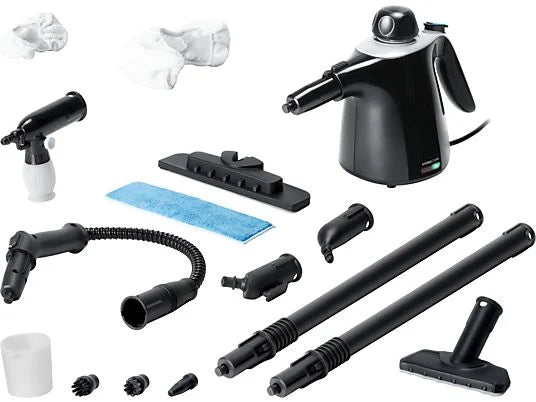 Limpiador de vapor - Cecotec HydroSteam 1040 Active&Soap, 1100 W, 450 ml, 3.5 bar, Caudal de vapor 40 gr/min, Radio 3m, Negro