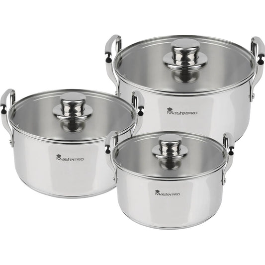 Set 6Pc Bateria De Cocina Acero Inoxidable Inducción Smart - MASTERPRO