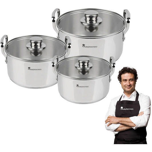 Set 6Pc Bateria De Cocina Acero Inoxidable Inducción Smart - MASTERPRO