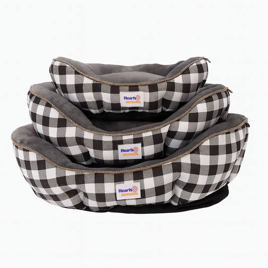 CAMA PARA MASCOTAS CIRCULAR CLASSIC LINE L:75X60X25CM HEARTS & HOM