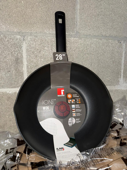 WOK 28X8 CM ALU FORJADO ION PLUS Bergner