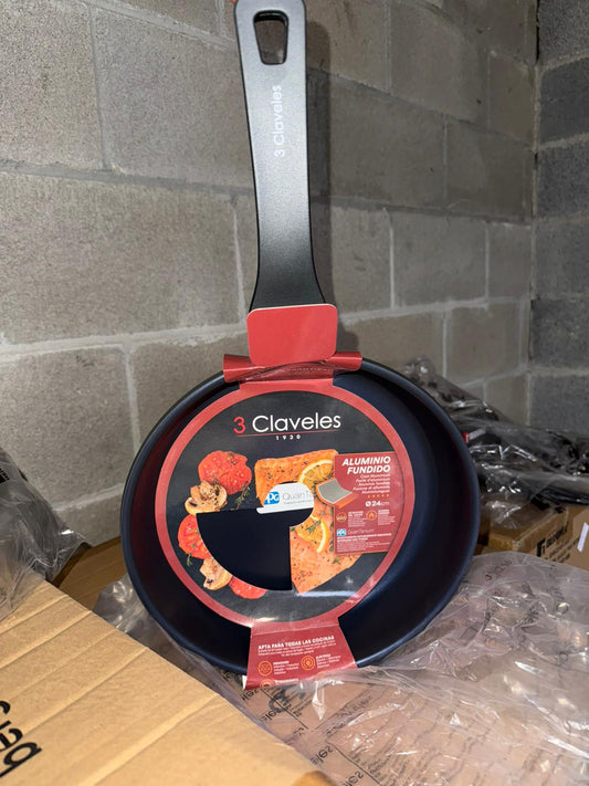 SARTEN 24X5.5CM ALU 60013FUNDIDO IND 3CLAVELES