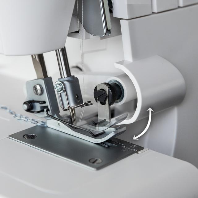 BelleCouture OverLock Remalladora de 1100 rpm de velocidad, con presión de prensatelas ajustable y kit de accesorios