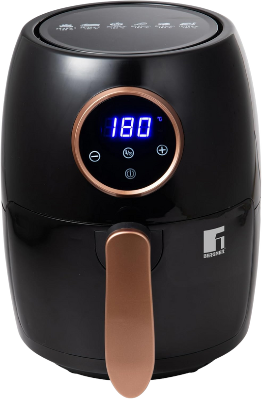BERGNER Copperly - Freidora De Aire de Potencia 1000 W, 2L