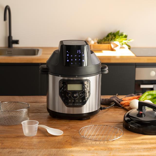 Olla programable Olla GM H Deluxe Fry de 6 litros de capacidad con cabezal freidora aire y báscula