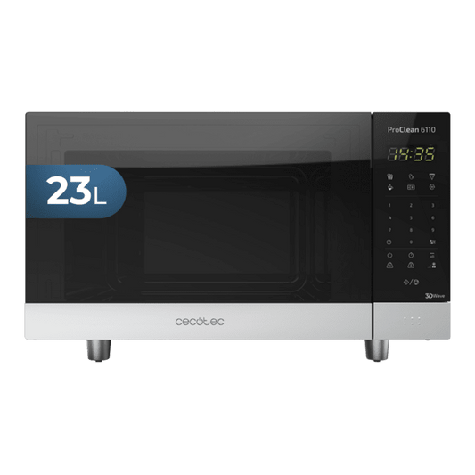 ProClean 6010. Microondas negro de 800 W, Capacidad de 23 Litros